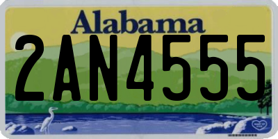 AL license plate 2AN4555