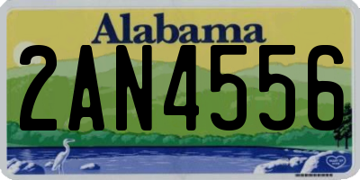 AL license plate 2AN4556