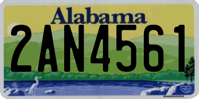 AL license plate 2AN4561