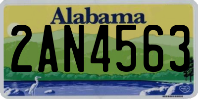 AL license plate 2AN4563