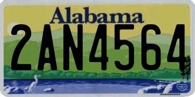 AL license plate 2AN4564