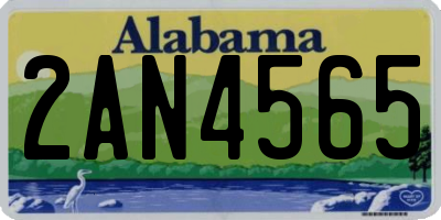 AL license plate 2AN4565
