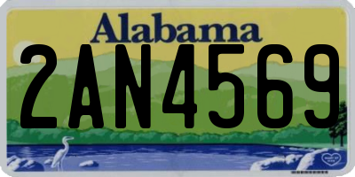 AL license plate 2AN4569