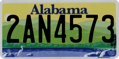 AL license plate 2AN4573