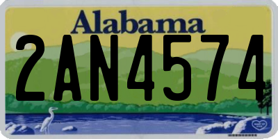 AL license plate 2AN4574