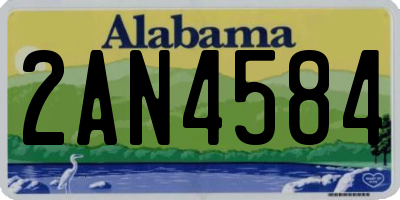 AL license plate 2AN4584