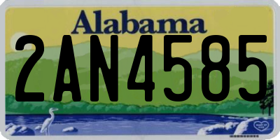 AL license plate 2AN4585