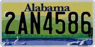 AL license plate 2AN4586
