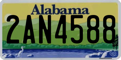 AL license plate 2AN4588