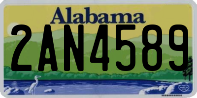 AL license plate 2AN4589
