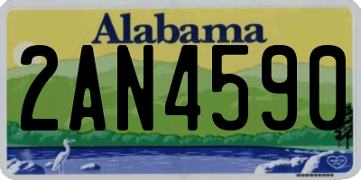 AL license plate 2AN4590