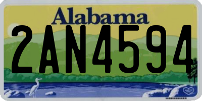 AL license plate 2AN4594