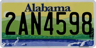 AL license plate 2AN4598