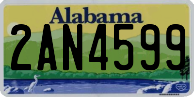 AL license plate 2AN4599