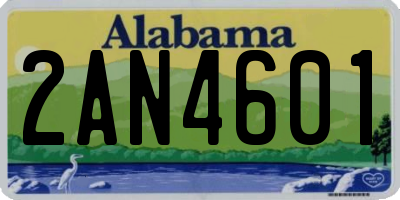 AL license plate 2AN4601