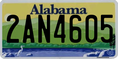 AL license plate 2AN4605