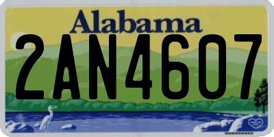AL license plate 2AN4607