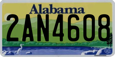 AL license plate 2AN4608