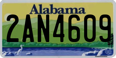 AL license plate 2AN4609