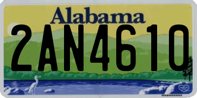 AL license plate 2AN4610