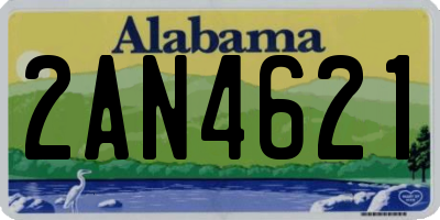 AL license plate 2AN4621