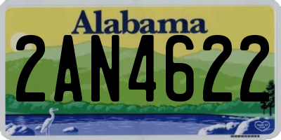 AL license plate 2AN4622