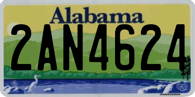 AL license plate 2AN4624