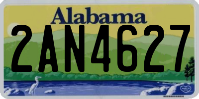 AL license plate 2AN4627