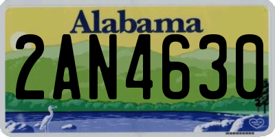 AL license plate 2AN4630