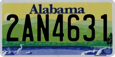 AL license plate 2AN4631