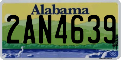 AL license plate 2AN4639