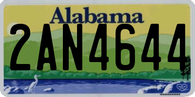 AL license plate 2AN4644