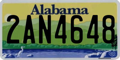 AL license plate 2AN4648