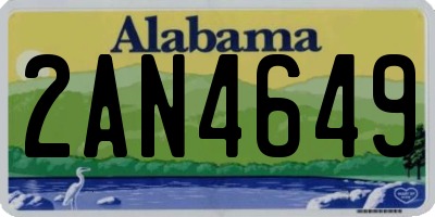 AL license plate 2AN4649