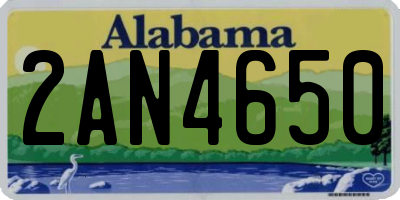 AL license plate 2AN4650
