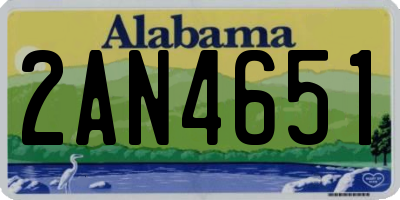 AL license plate 2AN4651