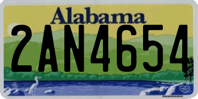 AL license plate 2AN4654