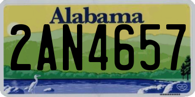 AL license plate 2AN4657