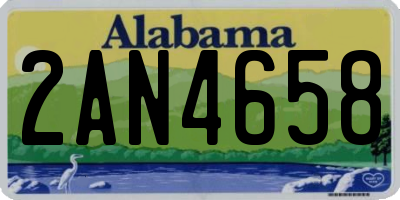 AL license plate 2AN4658