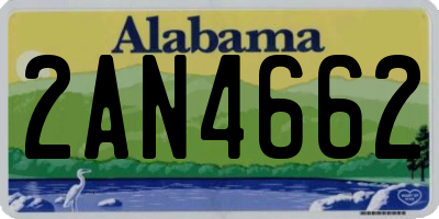 AL license plate 2AN4662