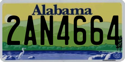 AL license plate 2AN4664