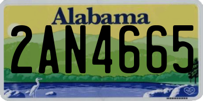 AL license plate 2AN4665