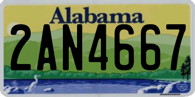 AL license plate 2AN4667