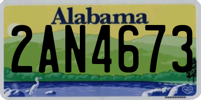 AL license plate 2AN4673