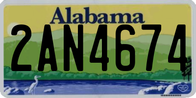 AL license plate 2AN4674
