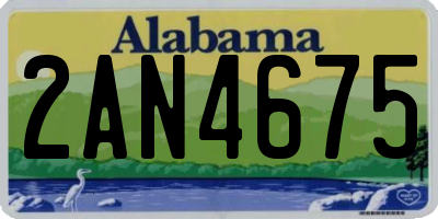 AL license plate 2AN4675