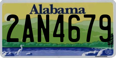 AL license plate 2AN4679