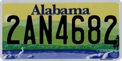 AL license plate 2AN4682