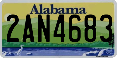 AL license plate 2AN4683