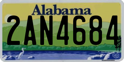 AL license plate 2AN4684